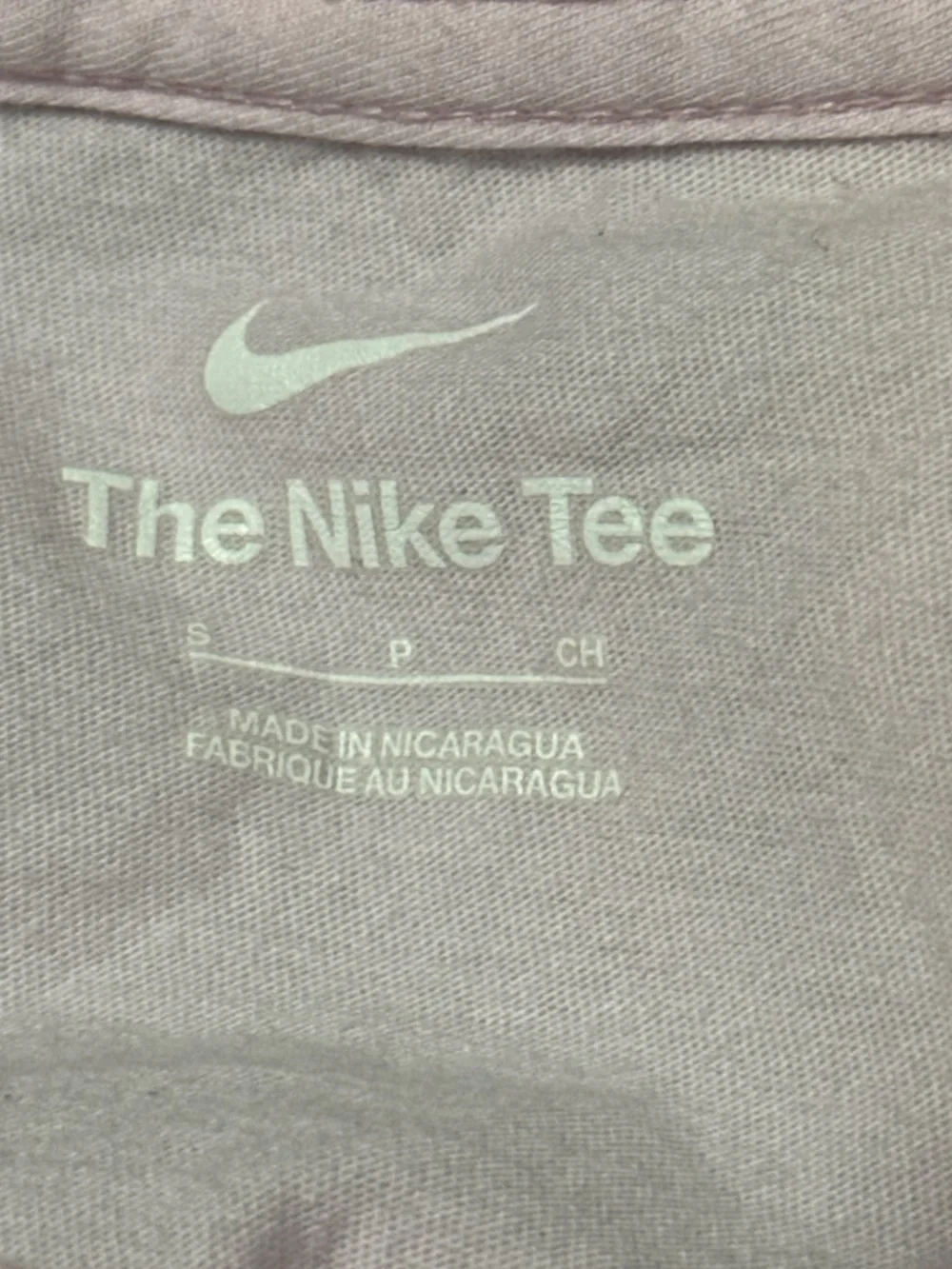Nike Pink Short Sleeve Tee with White Logo